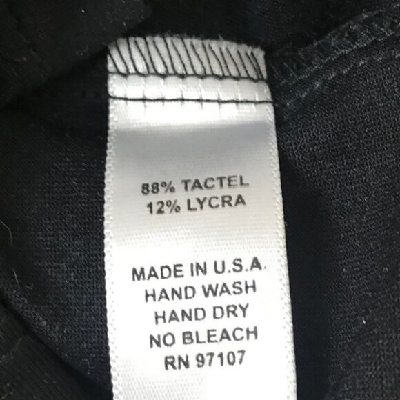 A'nue Ligne Black V-neck 3/4 Sleeve Top Size M - Picture 7 of 7